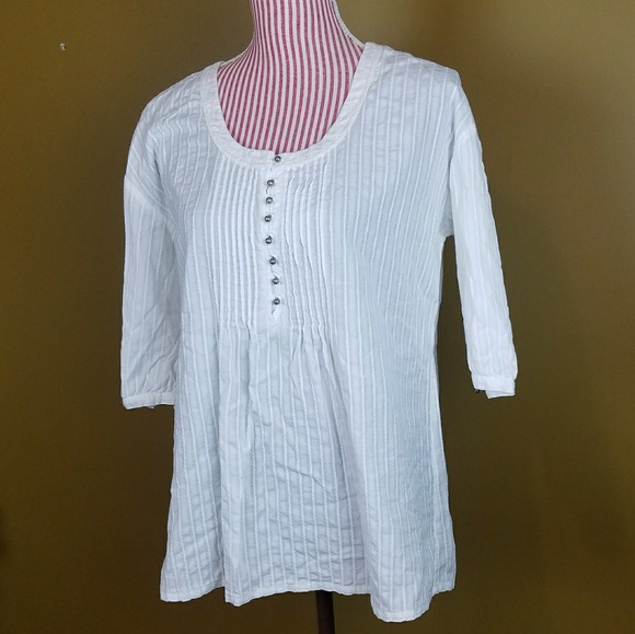 LOFT Tops - 3 for $20 LOFT White Pleated Vintage-Style Tunic